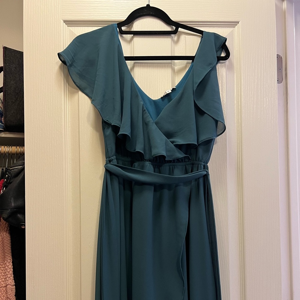 Katya Ruffle Maxi Dress Dusty Topaz Medium • Baltic Born